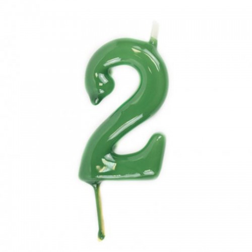 Vela Número 2 Verde